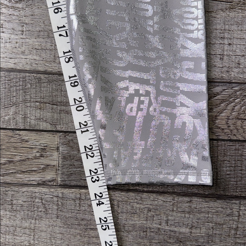 Fabletics Power Hold Metallic Silver Leggings - image 5